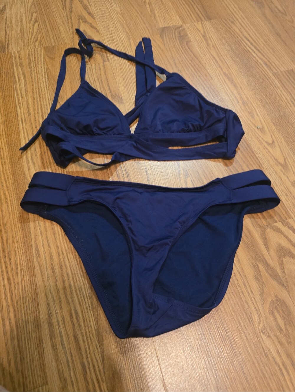 Mossimo Supply Co. Navy Blue Two-Piece Bikini